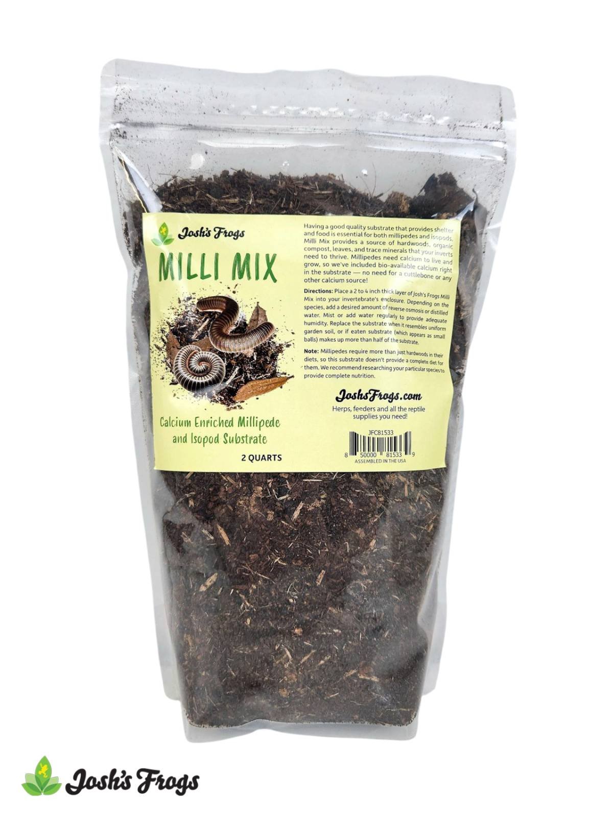 Josh's Frogs - "Milli MIX" Sustrato Bio-activo (2qrts)